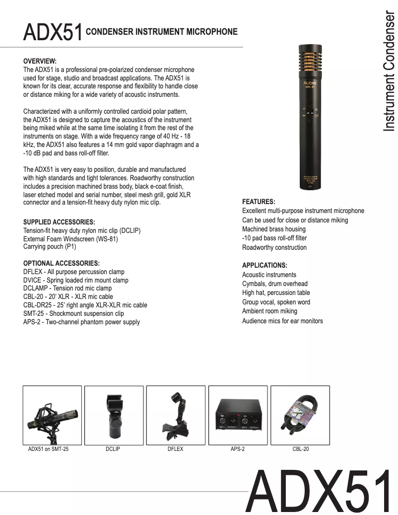 Image de la première page du manuel de l'appareil ADX51