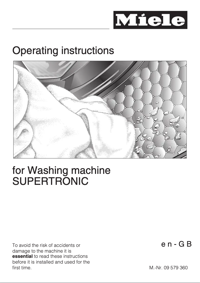 Image de la première page du manuel de l'appareil W 5000 Supertronic