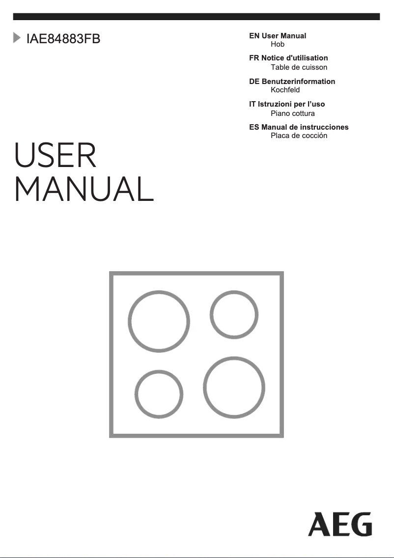 Page n°1 - Manuel utilisateur AEG IAE84883FB