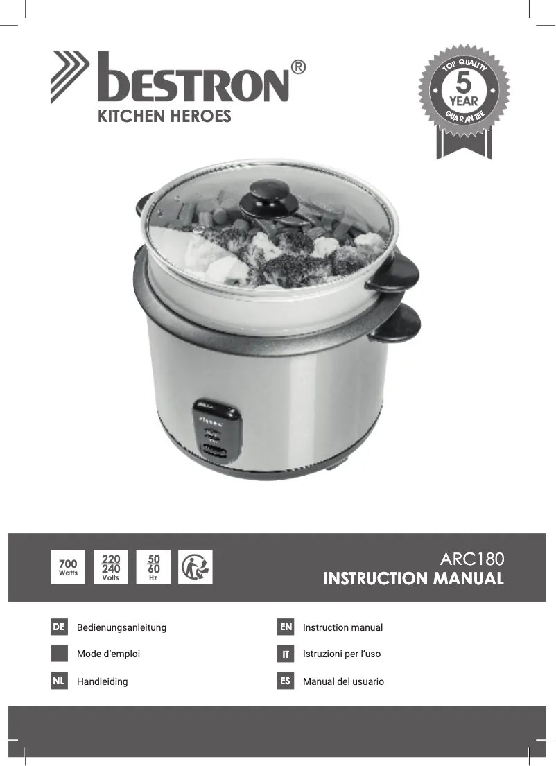 Página 1 del manual Manual de usuario Bestron ARC180