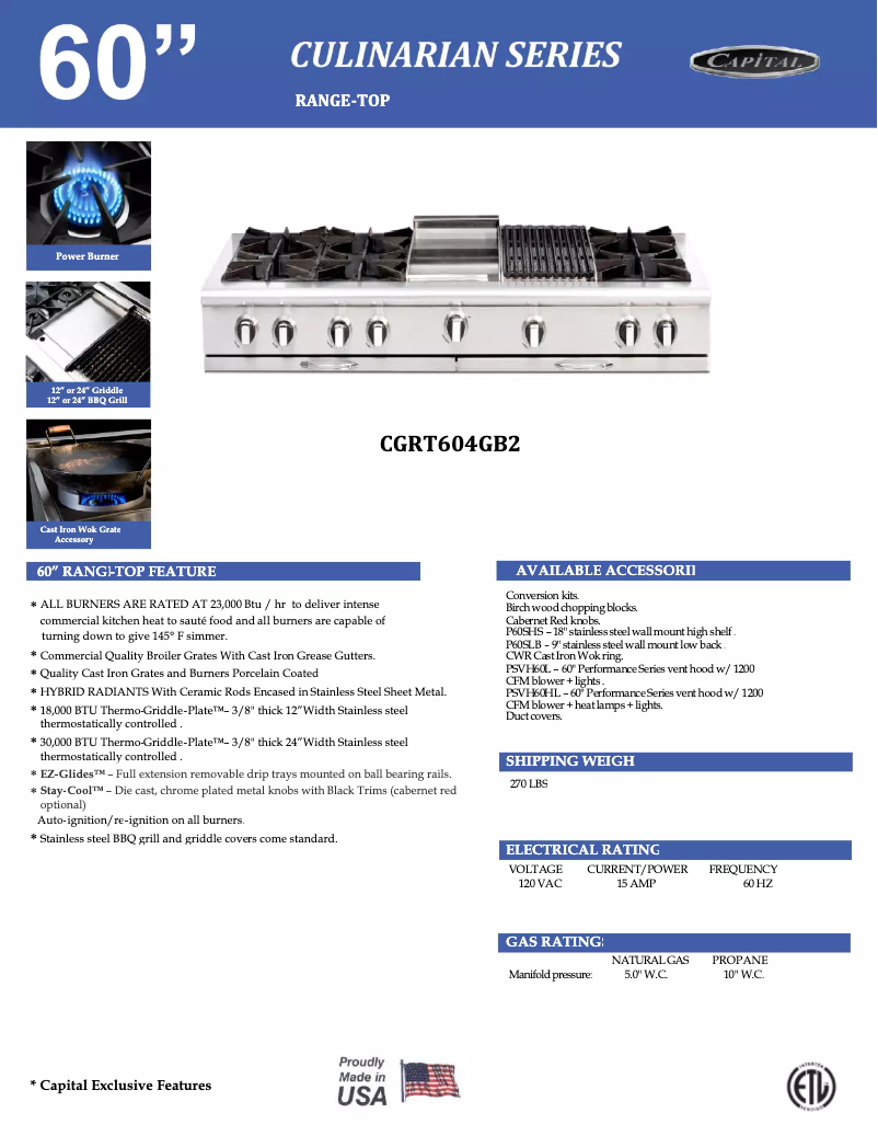 Página 1 del manual Manual de usuario Capital CGRT604BG2L