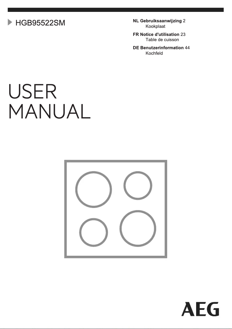 Image de la première page du manuel de l'appareil HGB95522SM