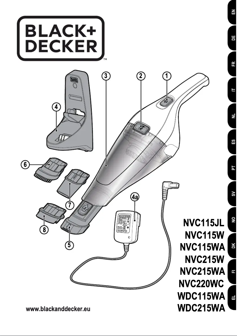 Page n°1 - Manuel utilisateur Black & Decker NVC115BJL