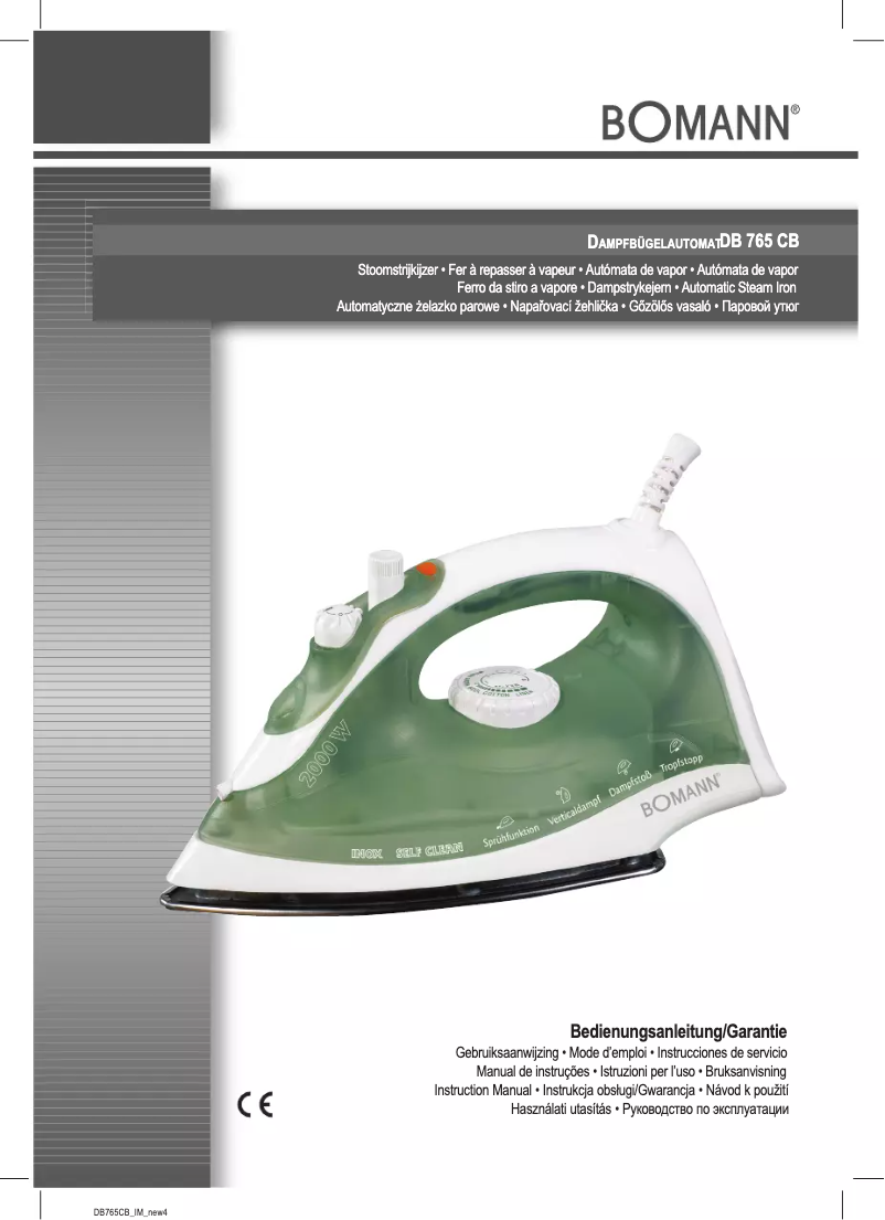 Image de la première page du manuel de l'appareil DB 765 CB