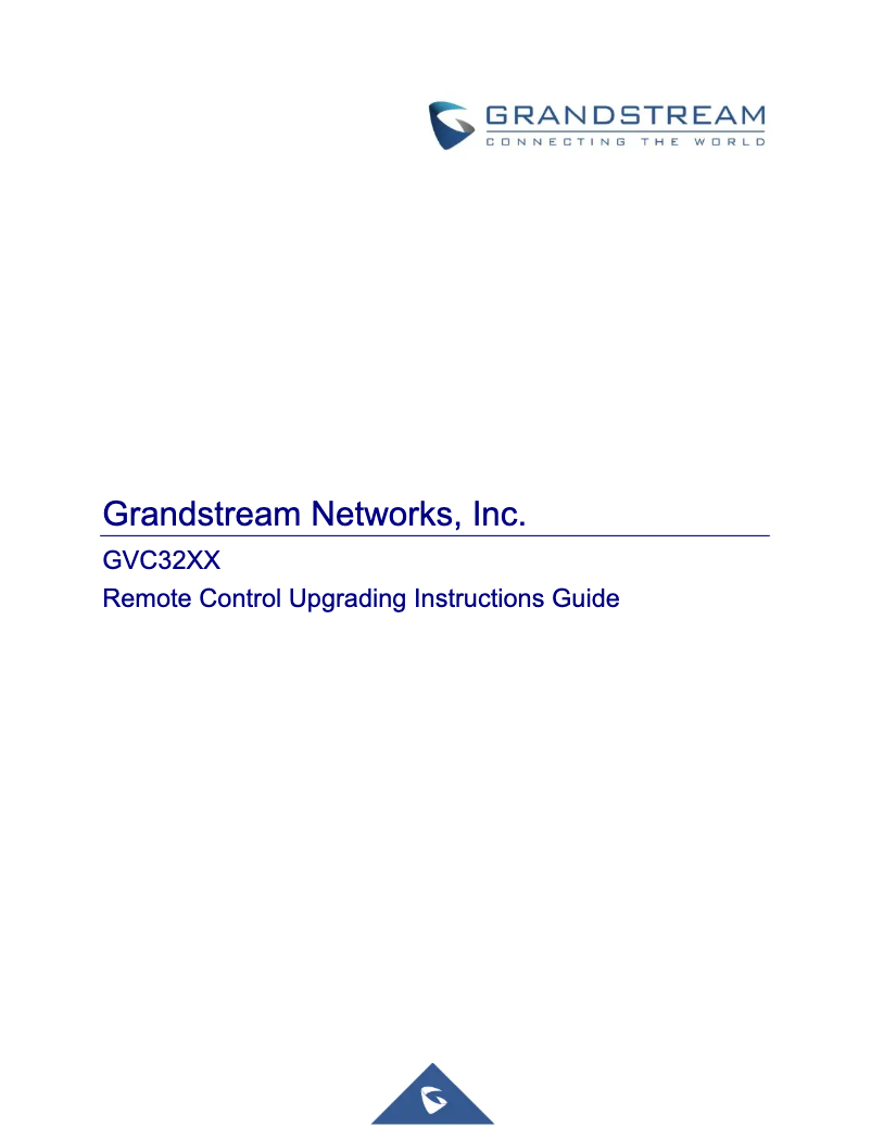 Page 1 de la notice Manuel utilisateur Grandstream GVC3200