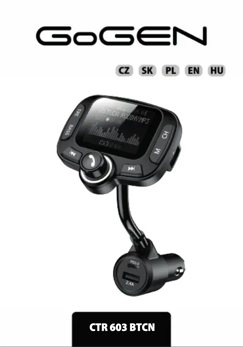 Imagen de la primera página del manual del dispositivo CTR 603 BTCN