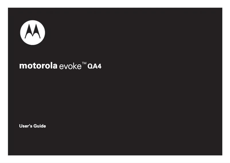 Page 1 de la notice Manuel utilisateur Motorola Evoke QA4