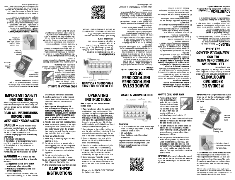 Page 1 de la notice Manuel utilisateur Conair HS400