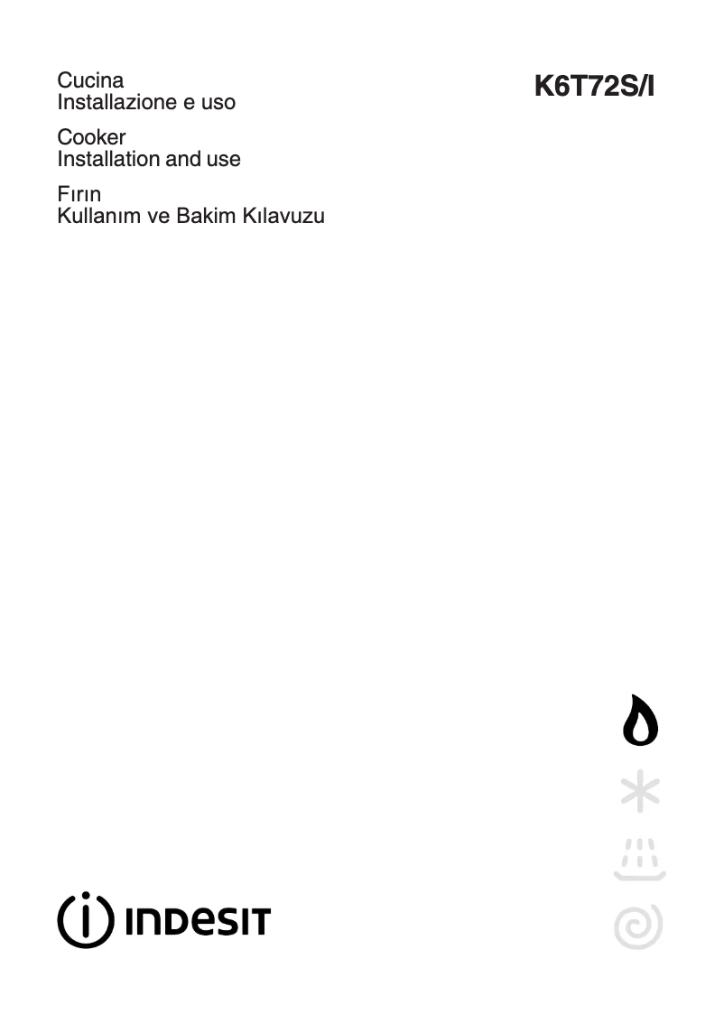 Page n°1 - Manuel utilisateur Indesit K6T72S(X)/I