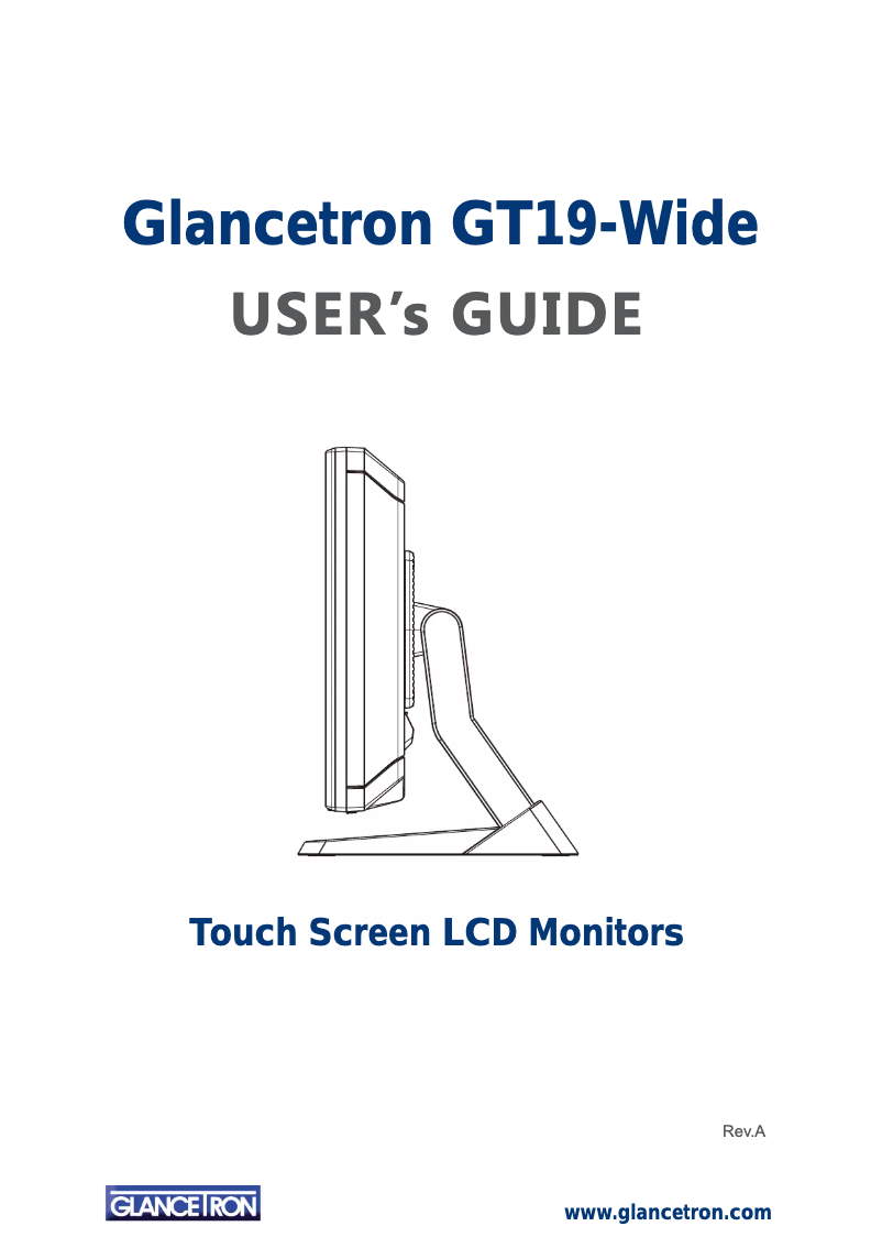 Image de la première page du manuel de l'appareil GT19wide