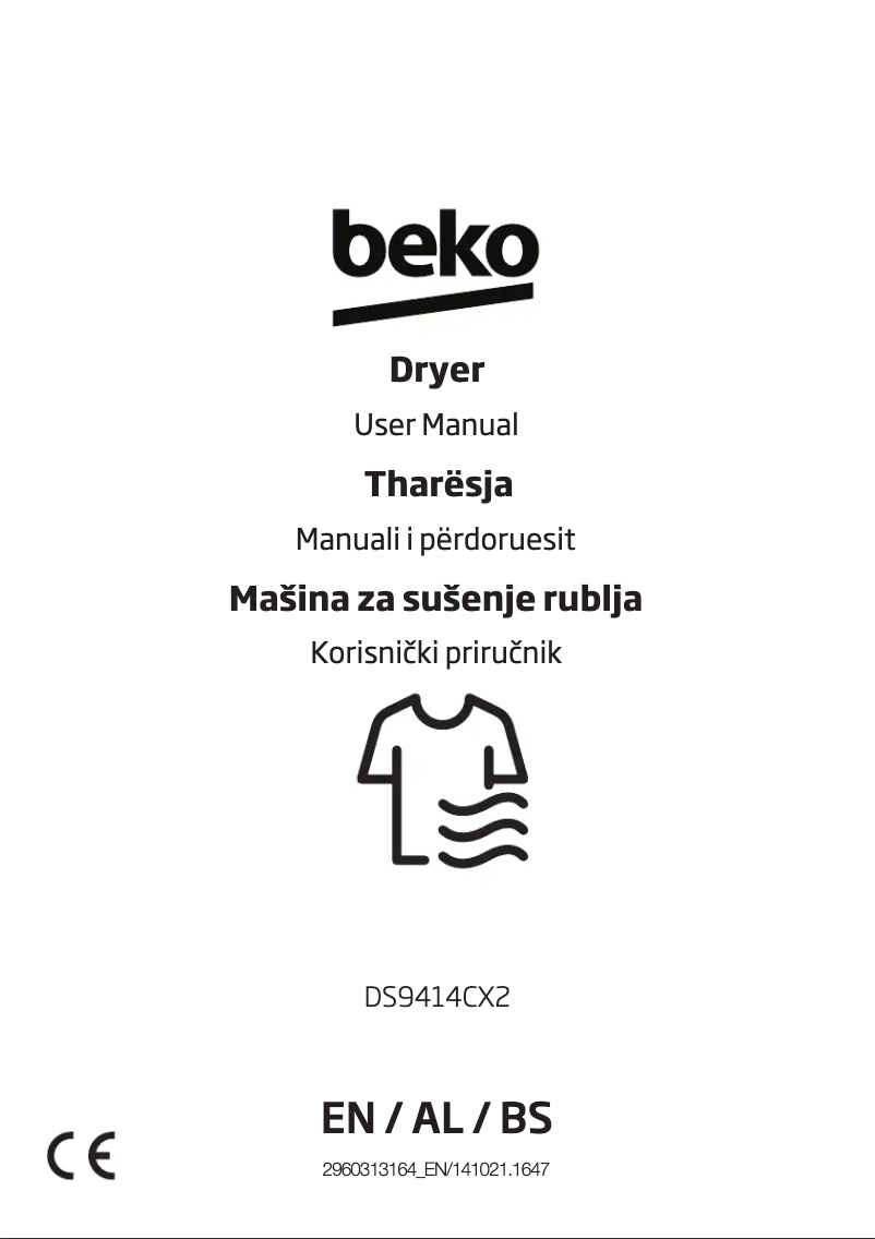 Page 1 de la notice Manuel utilisateur Beko DS9414CX2