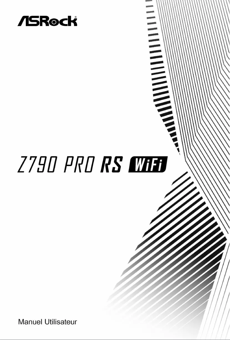 Page 1 de la notice Manuel utilisateur Asrock Z790 Pro RS WiFi