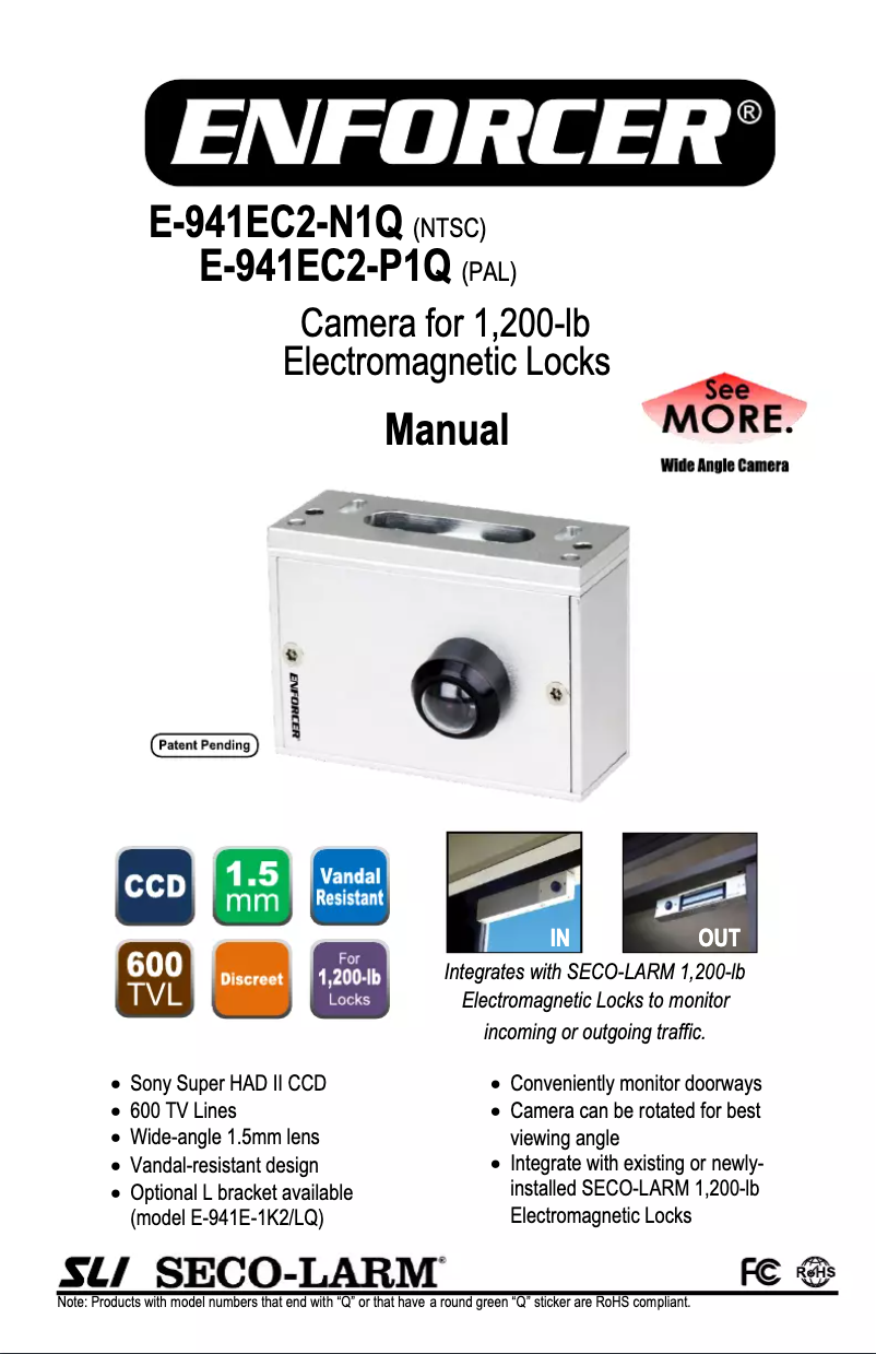 Page 1 de la notice Manuel utilisateur Enforcer E-941EC2-N1Q