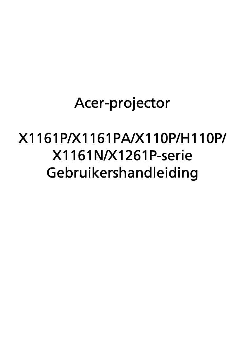Page 1 de la notice Manuel utilisateur Acer D111
