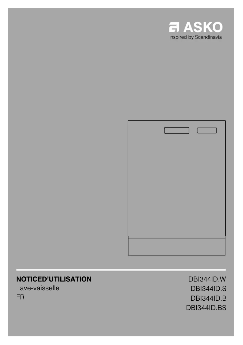 Page n°1 - Manuel utilisateur Asko DBI344ID.W
