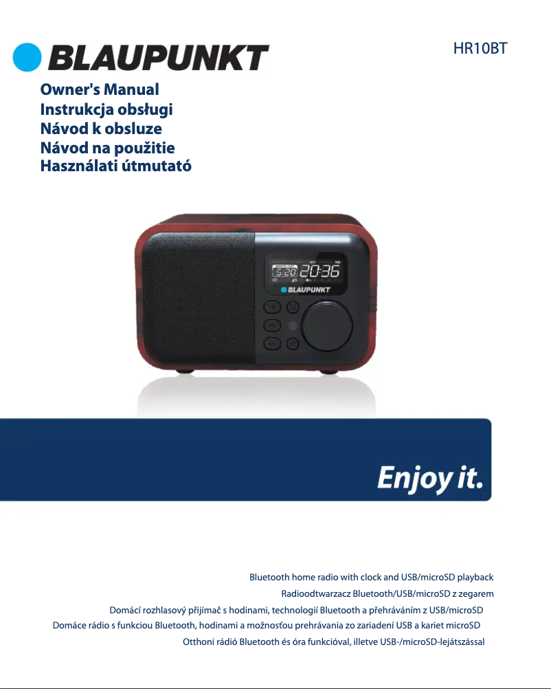 Image de la première page du manuel de l'appareil HR10BT