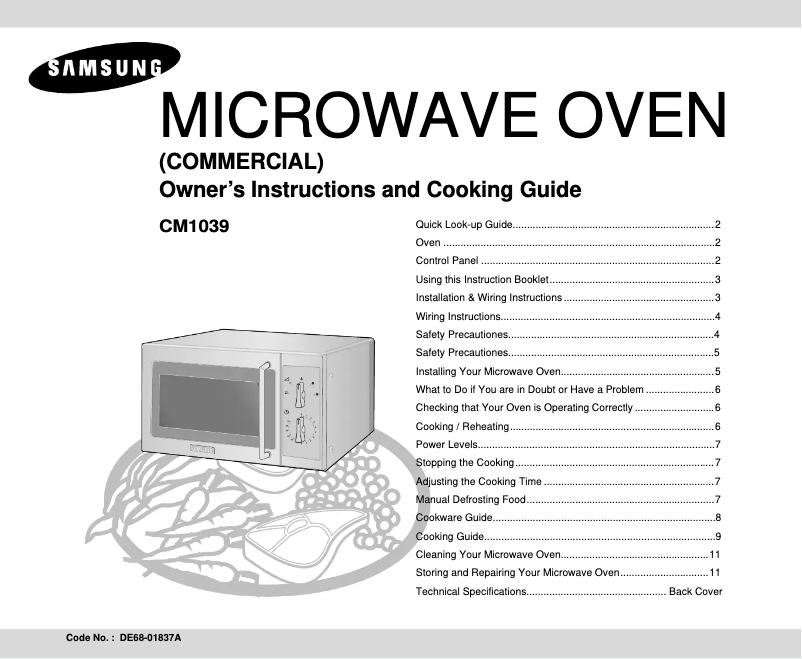 Page n°1 - Manuel utilisateur Samsung CM1039