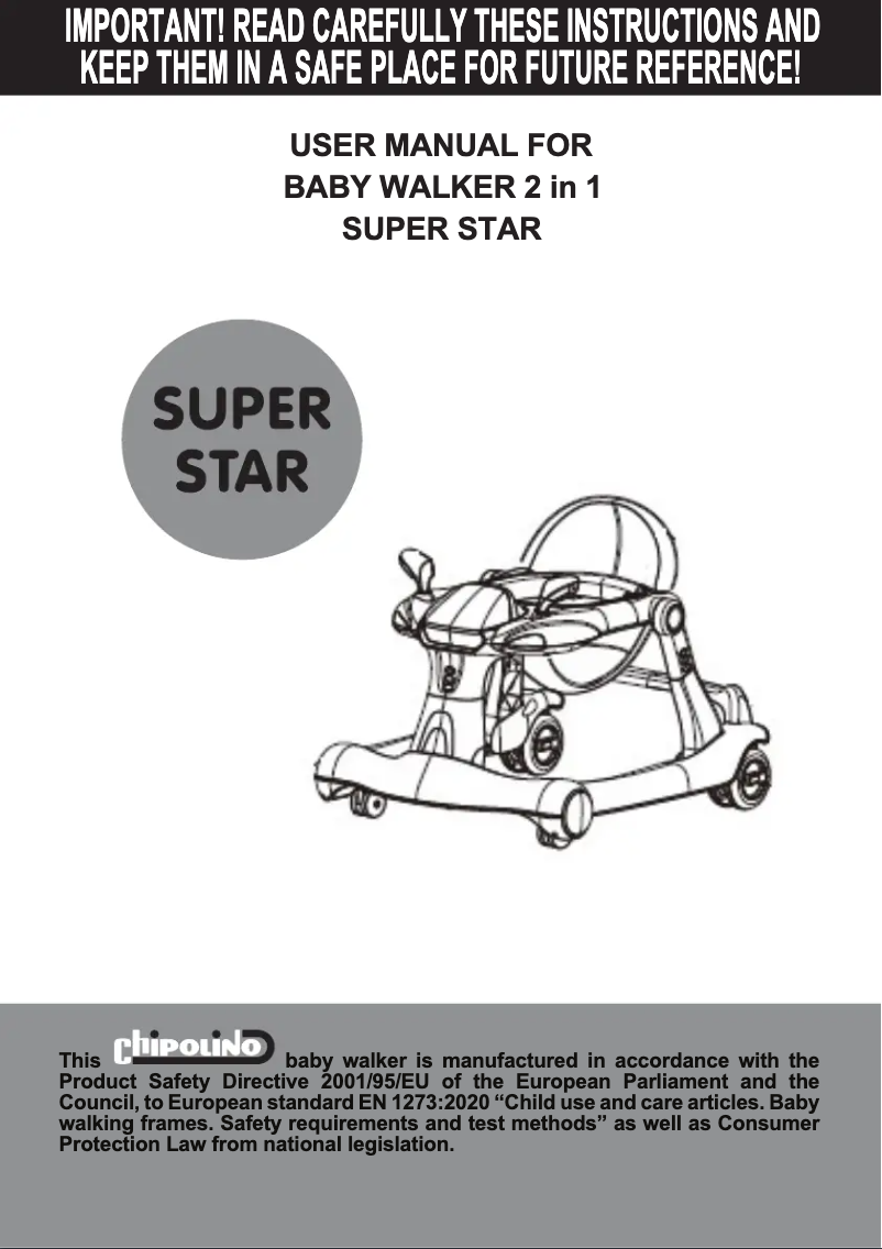 Page n°1 - Manuel utilisateur Chipolino Super Star