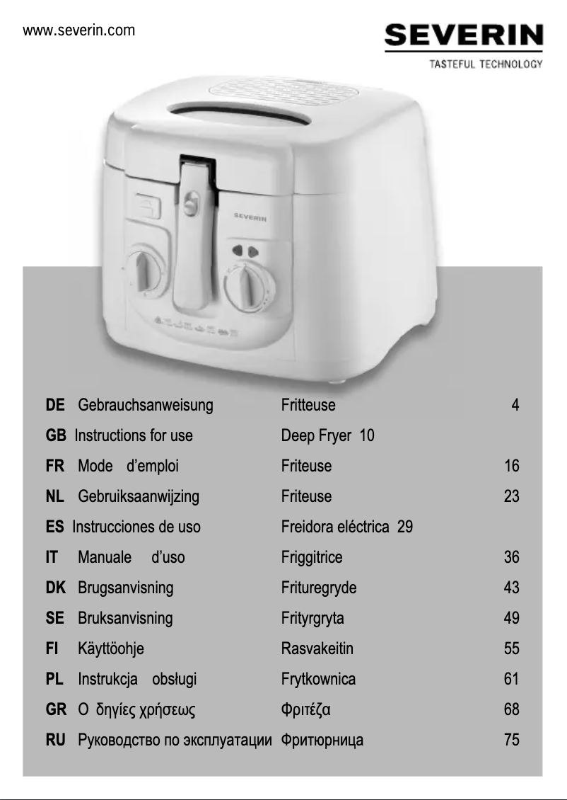 Page n°1 - Manuel utilisateur Severin FR 2433