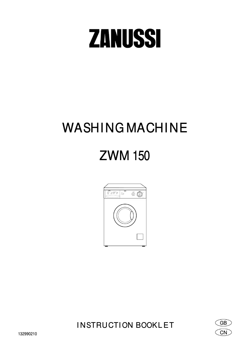 Page 1 de la notice Manuel utilisateur Zanussi ZWM 150