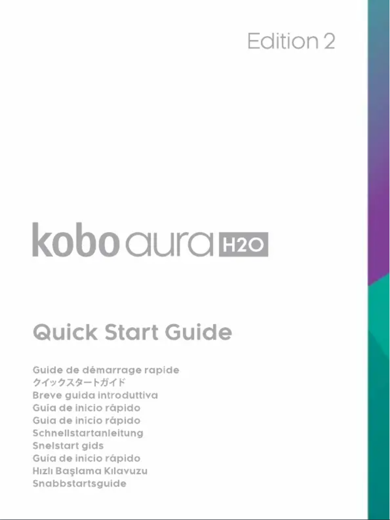 Image de la première page du manuel de l'appareil Aura H20 Edition 2