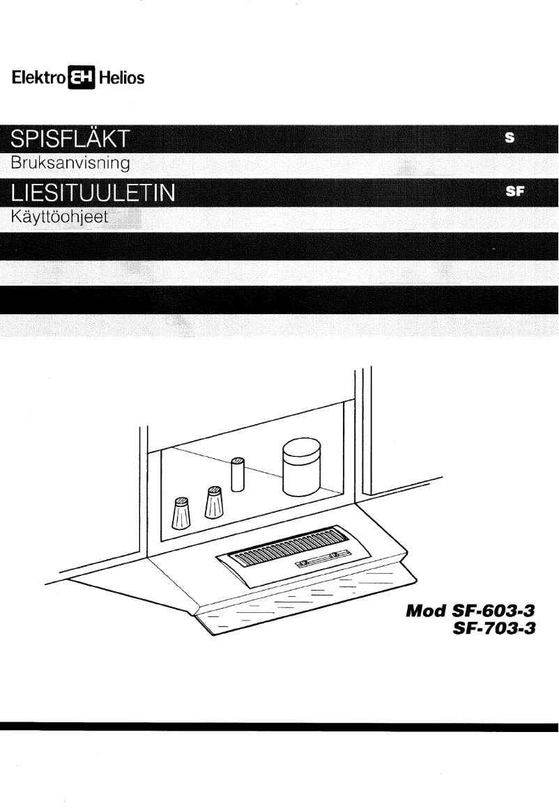 Page n°1 - Manuel utilisateur Elektro Helios SF703-3