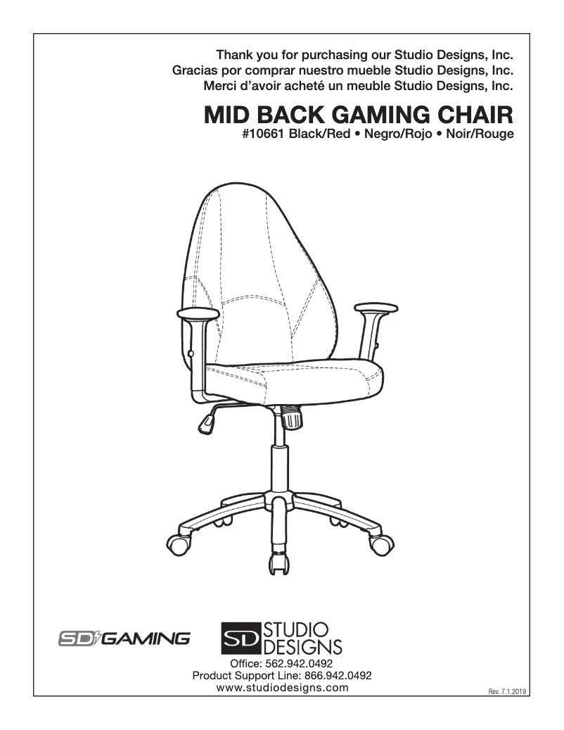 Page 1 de la notice Manuel utilisateur SD Gaming 10661