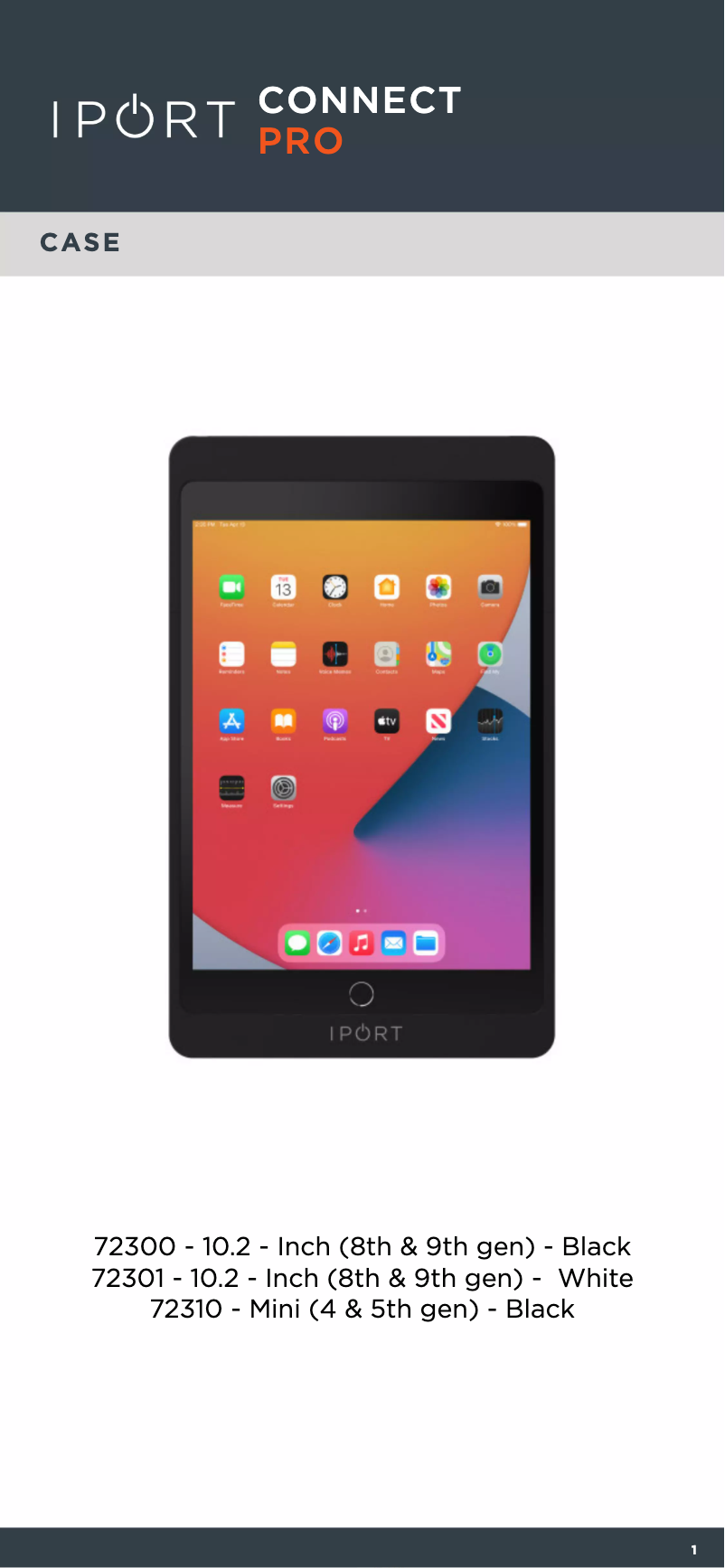 Page 1 de la notice Manuel utilisateur iPort 72301