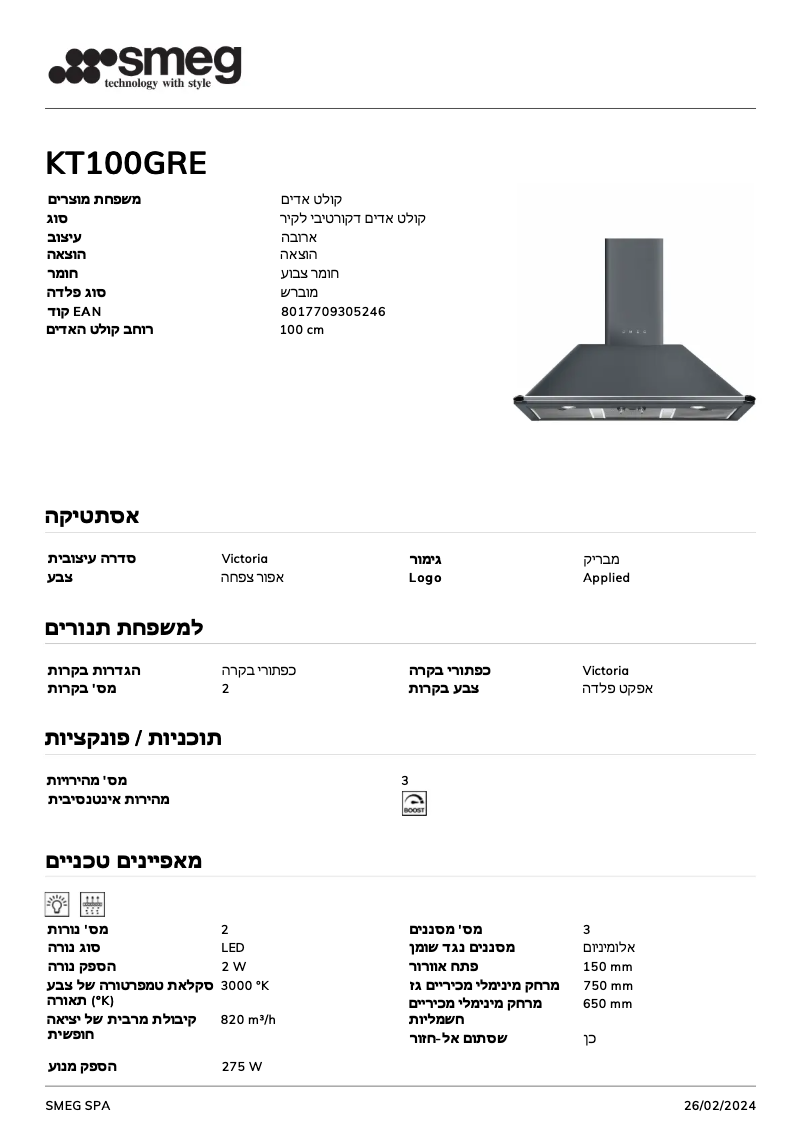 Image de la première page du manuel de l'appareil KT100GRE