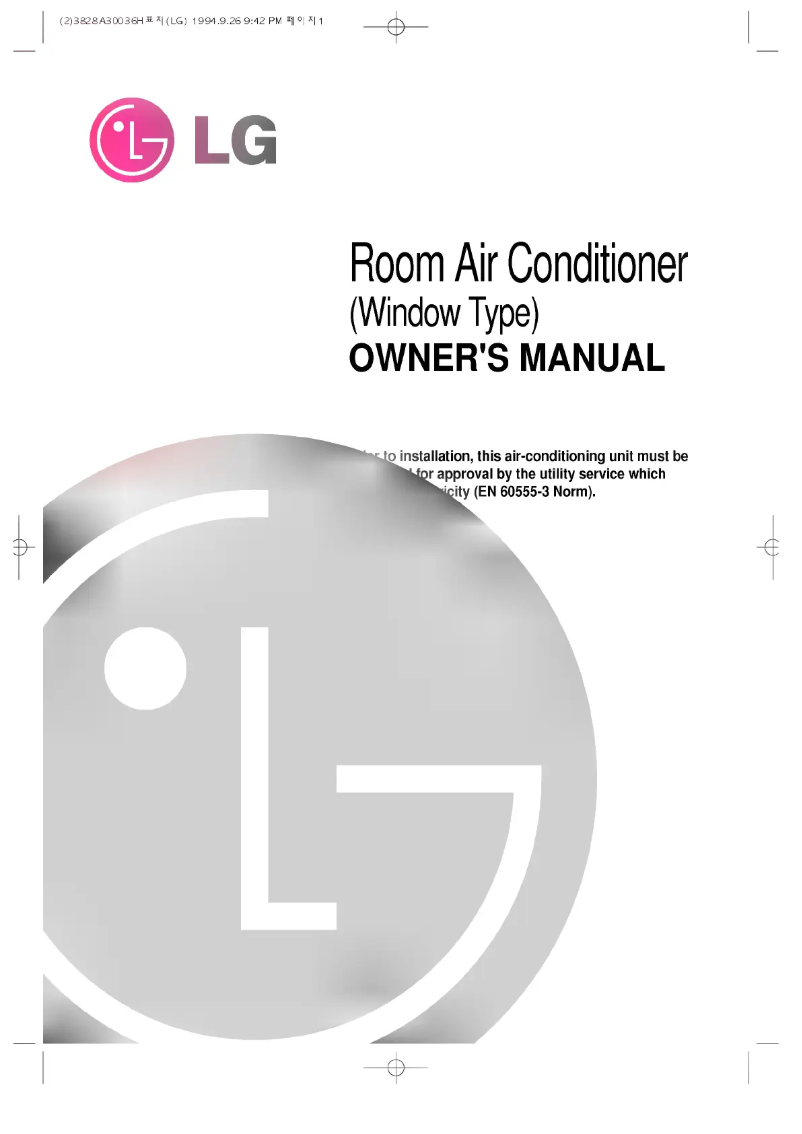 Page n°1 - Manuel utilisateur LG LWH0560ACG