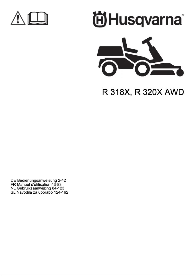Page n°1 - Manuel utilisateur Husqvarna R 320X AWD