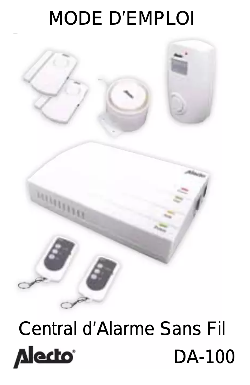 Page n°1 - Manuel utilisateur Alecto DA-100