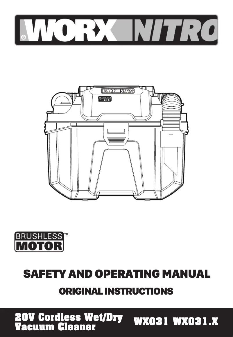 Page n°1 - Manuel utilisateur Worx Nitro WX031