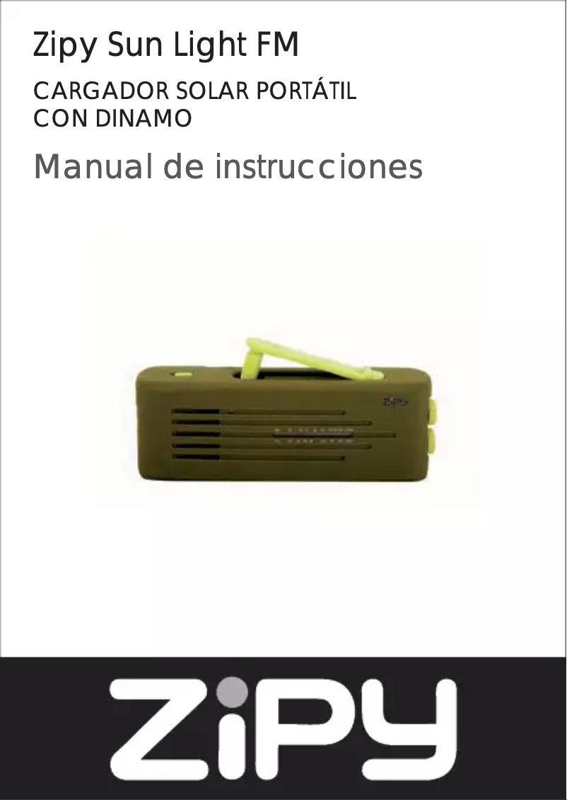Page n°1 - Manuel utilisateur Zipy Sun Light FM