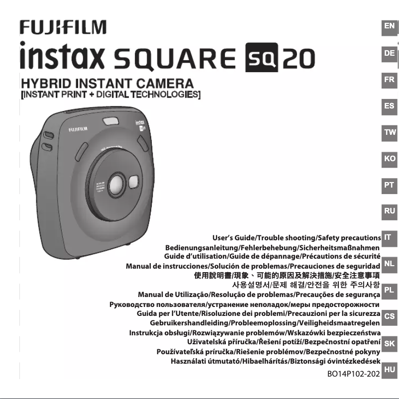 Page n°1 - Manuel utilisateur Fujifilm Instax Square SQ20