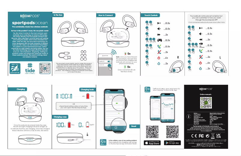 Page 1 de la notice Manuel utilisateur Boompods Beachboom