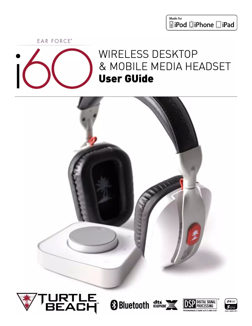 Image de la première page du manuel de l'appareil Ear Force i60