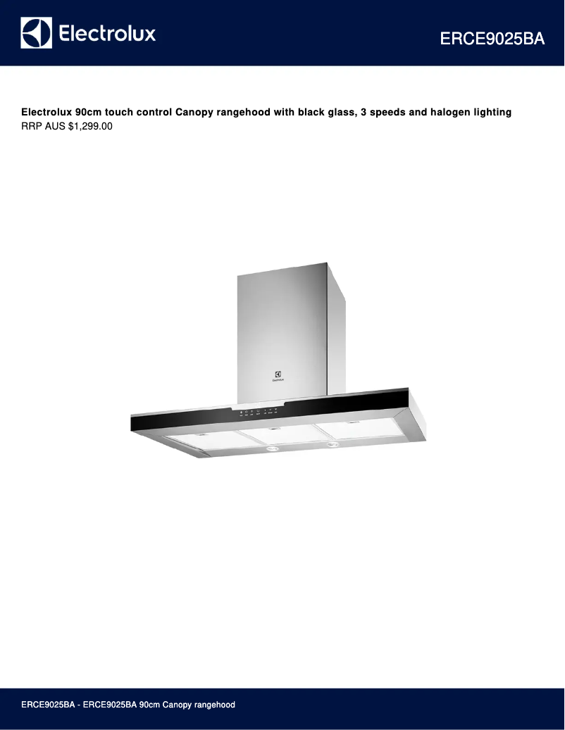 Image de la première page du manuel de l'appareil ERCE9025BA