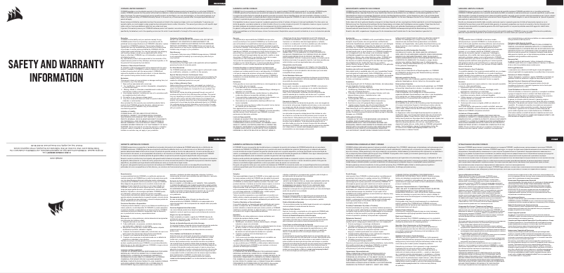 Page 1 de la notice Instructions de sécurité Corsair iCUE H100i RGB Pro XT