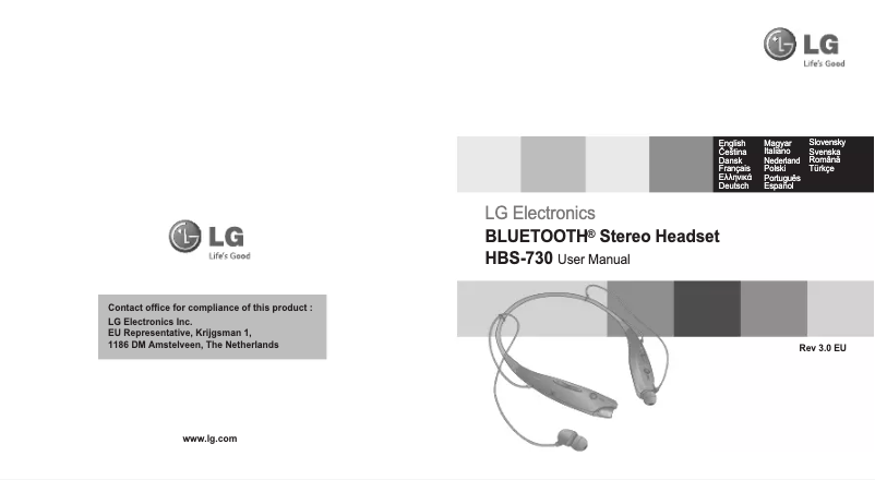 Page n°1 - Manuel utilisateur LG Tone+ HBS-730