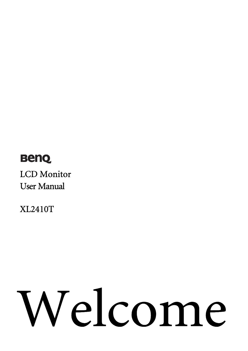 Page n°1 - Manuel utilisateur BenQ XL2410T