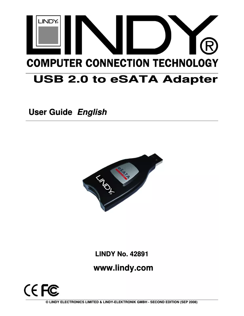 Page 1 de la notice Manuel utilisateur Lindy 42891