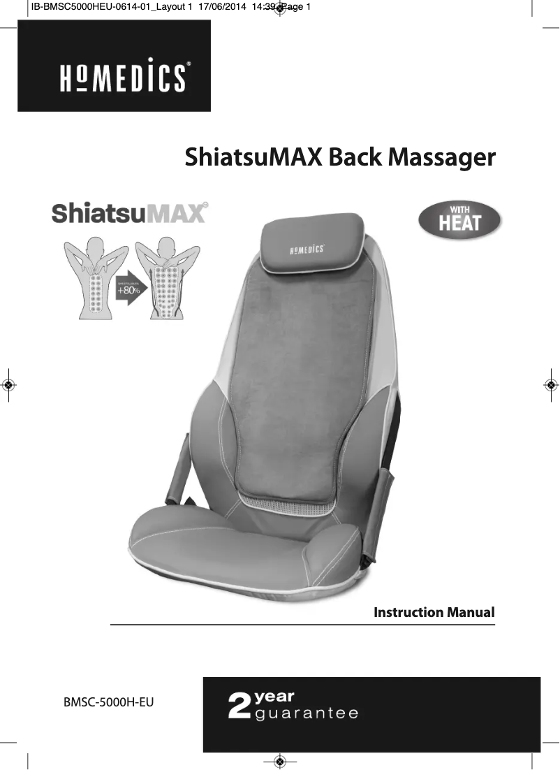 Image de la première page du manuel de l'appareil BMSC-5000H-EU