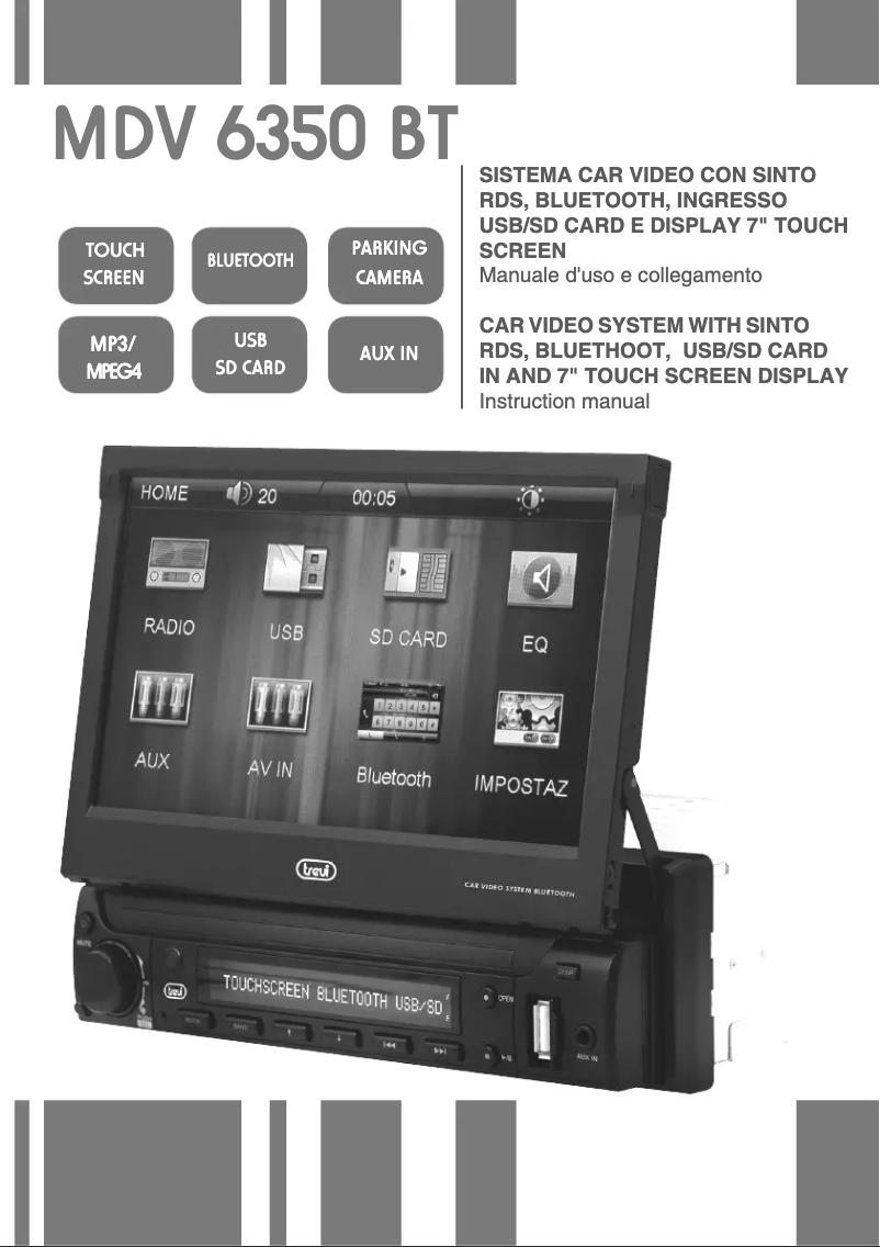 Page 1 de la notice Manuel utilisateur Trevi MDV 6350 BT