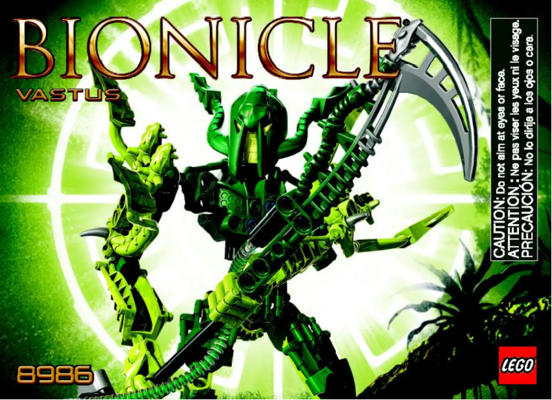 Image de la première page du manuel de l'appareil Bionicle 8986