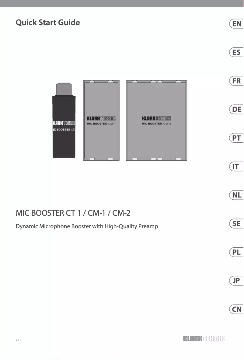 Image de la première page du manuel de l'appareil CM-2