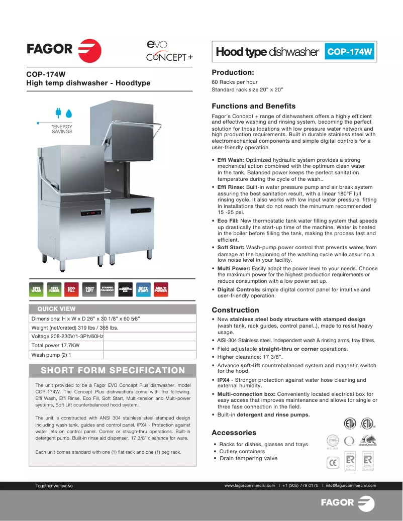 Image de la première page du manuel de l'appareil COP-174W