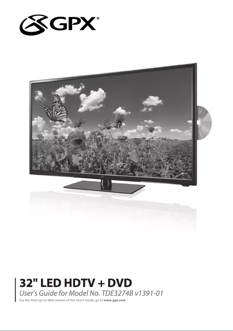 Page 1 de la notice Manuel utilisateur GPX TDE3274BP