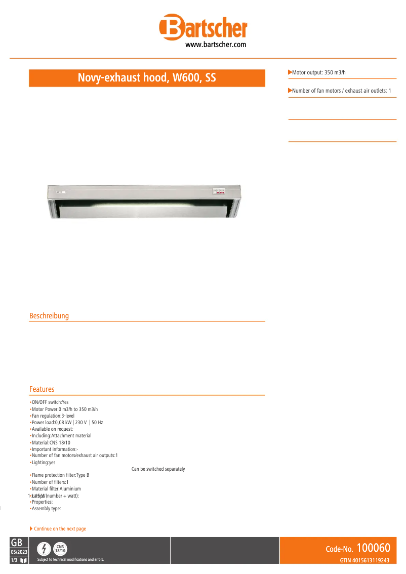 Image de la première page du manuel de l'appareil 100060