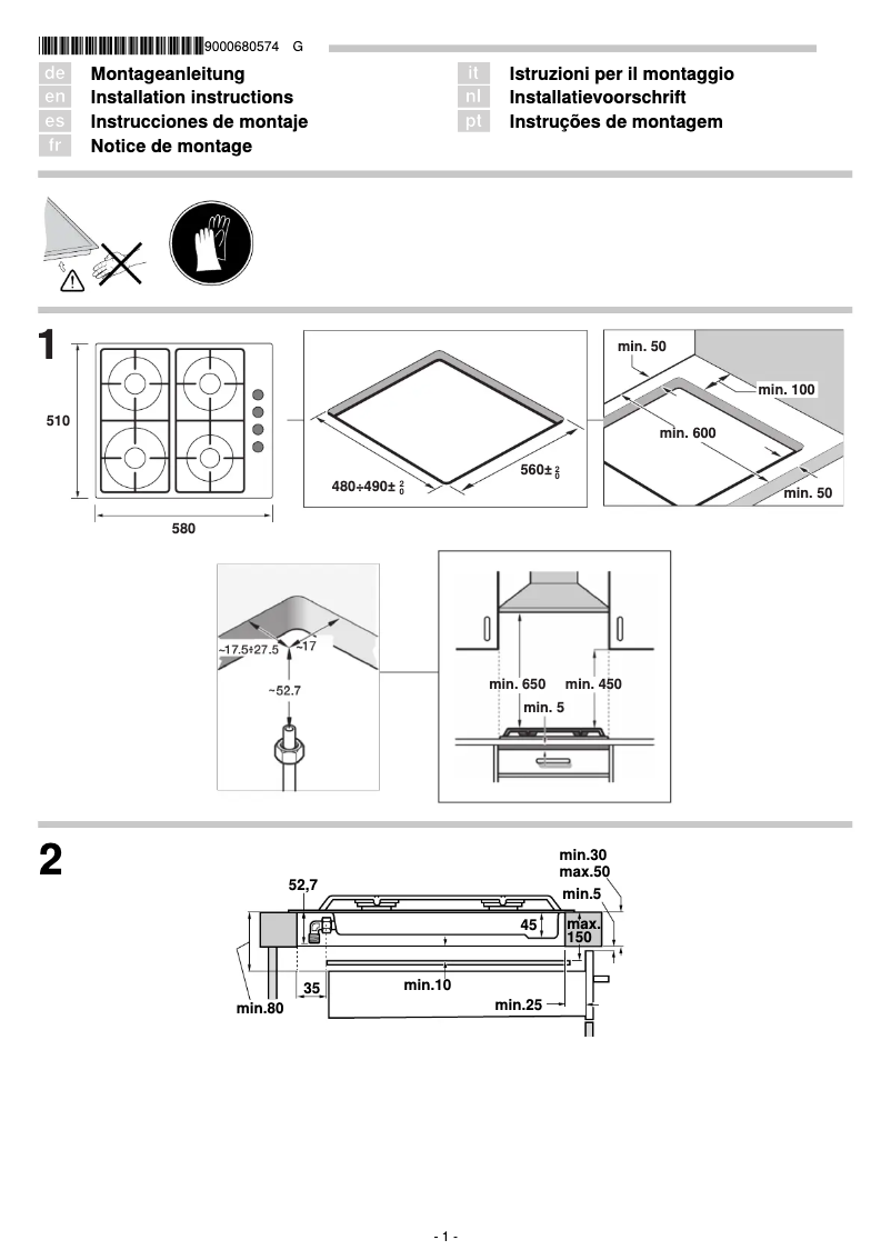 Page n°1 - Guide d'installation Neff T21S31N1